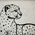 Gepard Faserstift auf Zeichenkarton