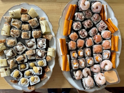 Sushi mit und ohne Fisch