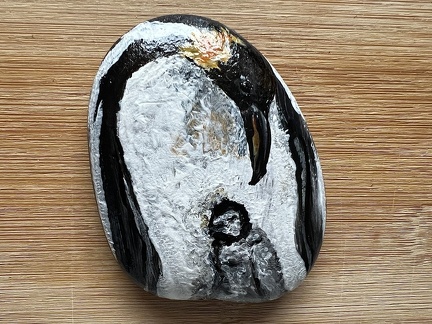 Pinguine auf Stein mit Acryl