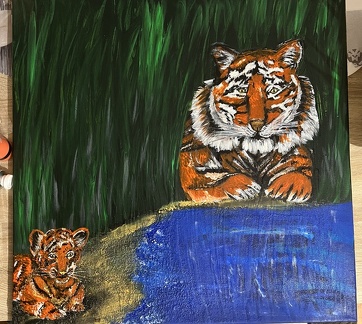 Tiger am Wasserplatz